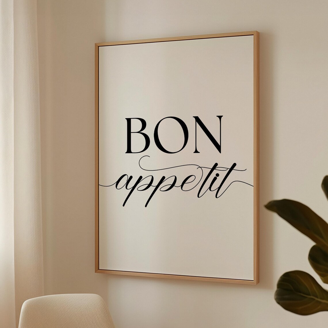Bon Appetit Art Print, Kitchen Dining Decor