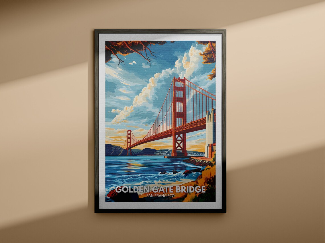 Golden Gate Bridge, San Francisco Travel Poster - Image 3