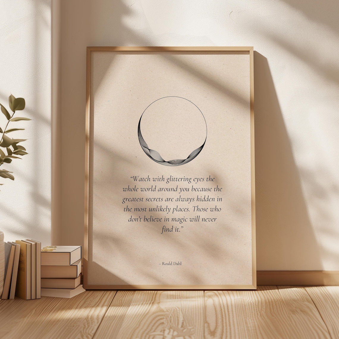 Roald Dahl Magic Quote Art Print, The Minpins