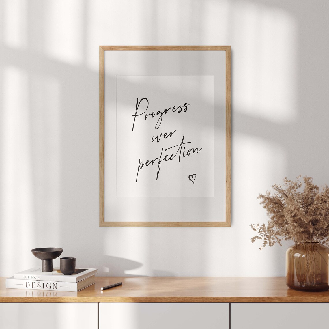 Progress Over Perfection Home Office Poster Print