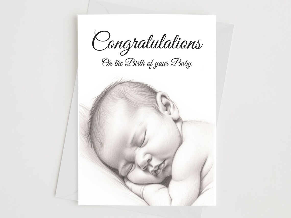 Congratulations Baby Birth Big Day Personalised Card