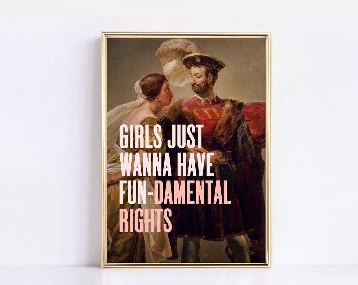 Feminist Poster, Girls Just Want Fundamental Rights - Image 3