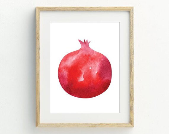 Pomegranate Print Kitchen Wall Art Fruit Wall Decor Pomegranate Minimalist Wall Art 5x7 8x10 11x14