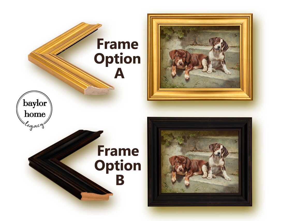 Hound Puppies Rustic Country Farmhouse Dog Art Print - Image 5