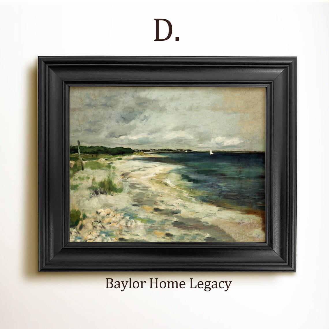 Stormy New England Seascape, Oil Painting Art Print - Image 2
