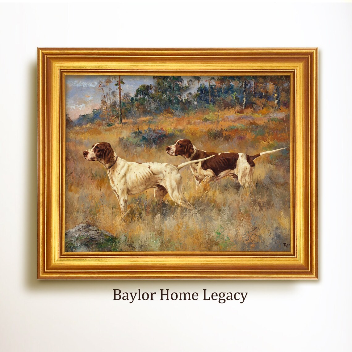 German Short Haired Pointer Vintage Oil Print