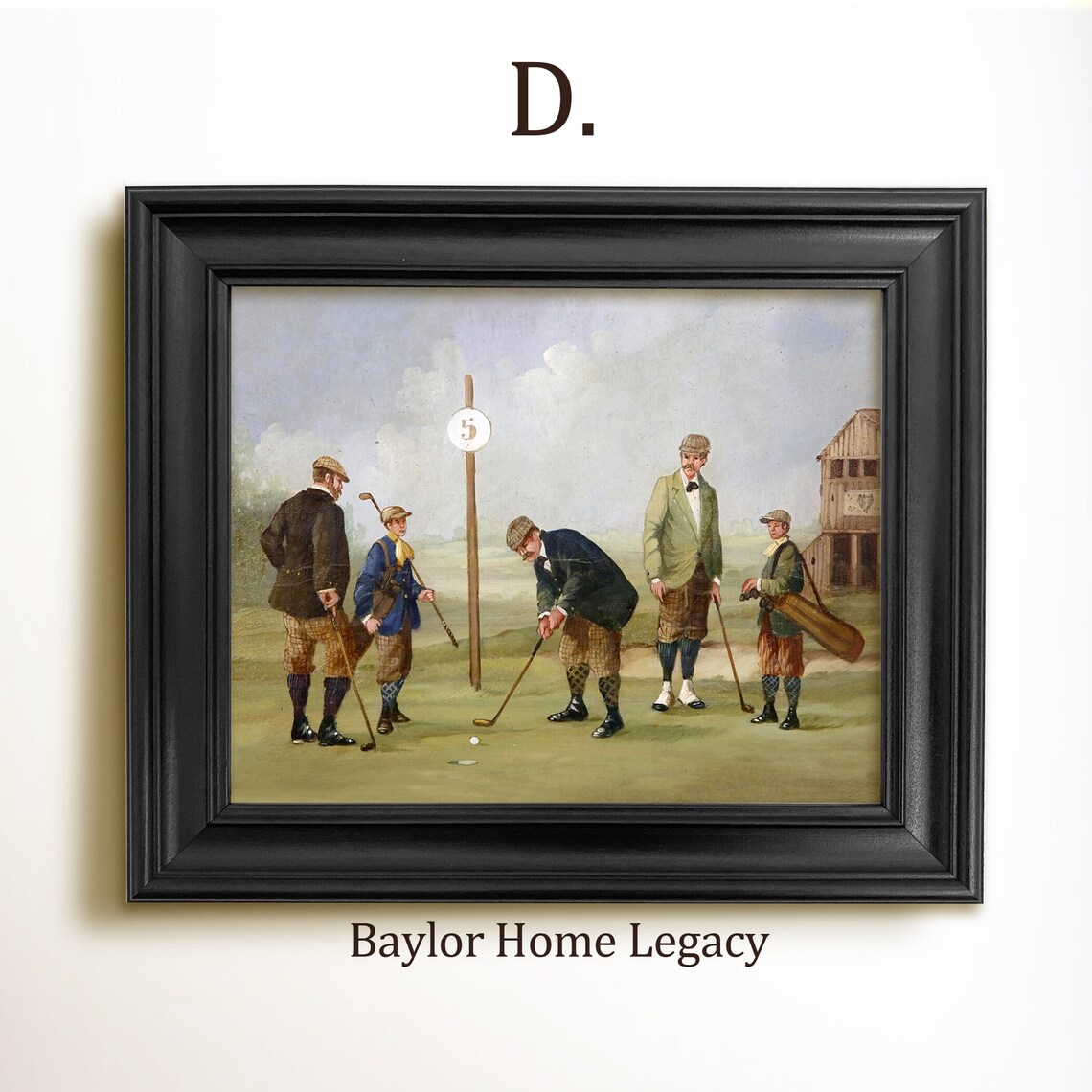 Golfers Oil Painting Wall Art Print, Fine Art - Image 2