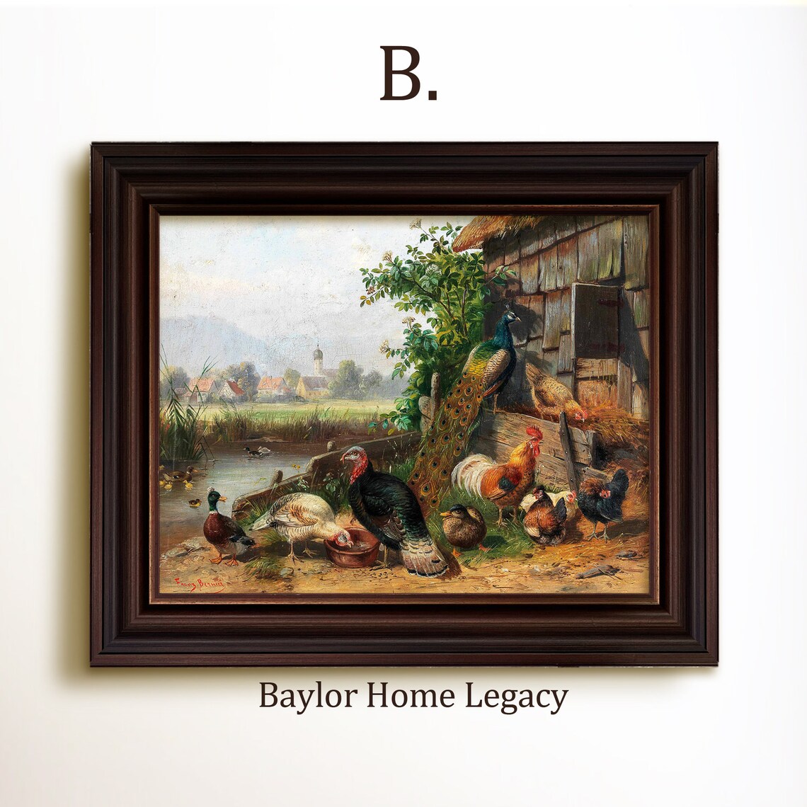 Vintage Rustic Poultry Barnyard Farmhouse Art Print - Image 4