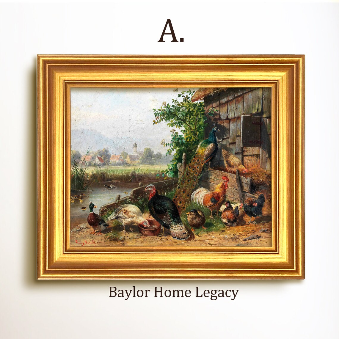 Vintage Rustic Poultry Barnyard Farmhouse Art Print - Image 5