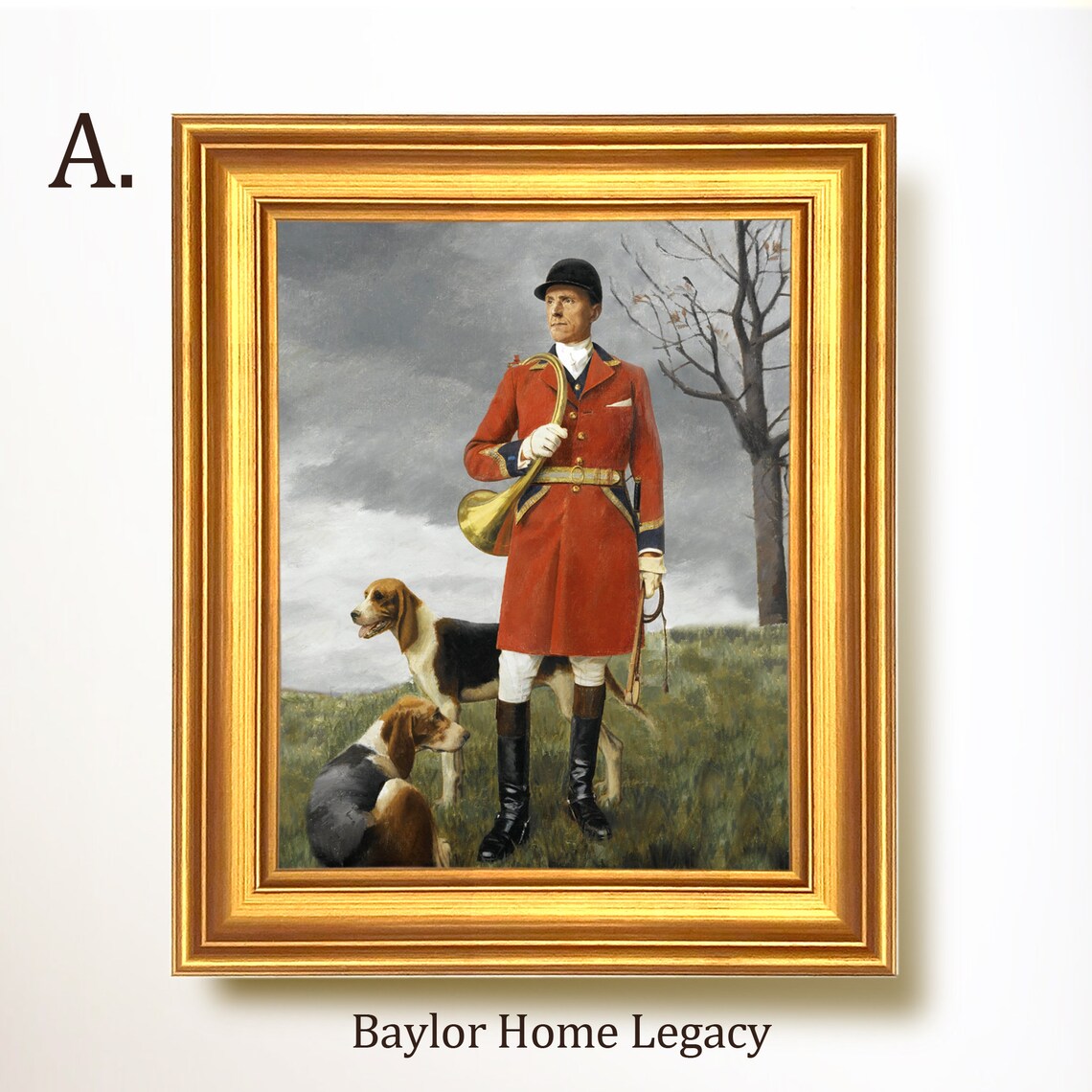 Vintage Fox Hunting Scene Art Print, English Landscape - Image 5