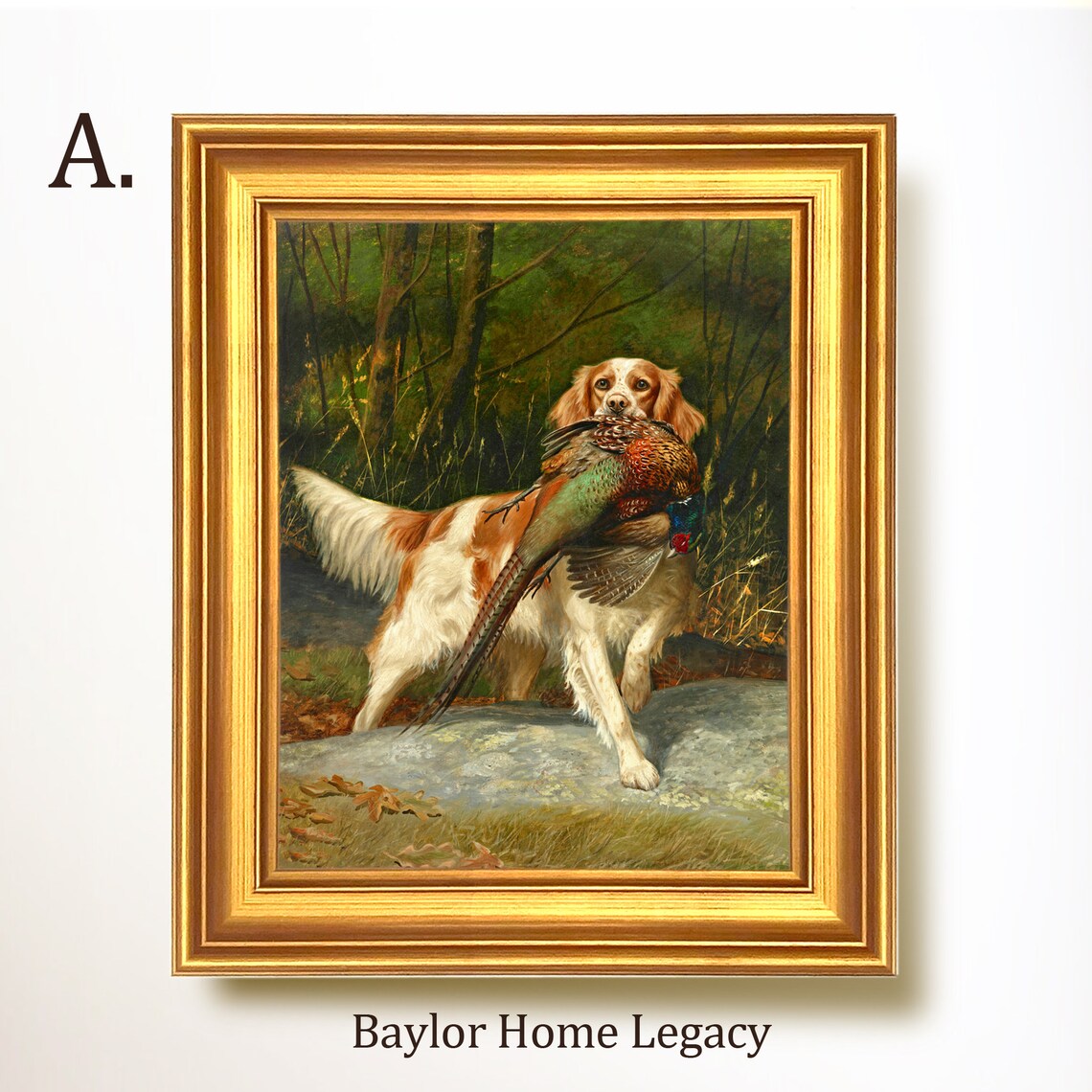Irish Setter With Pheasant, Rustic Country Art Print - Image 5