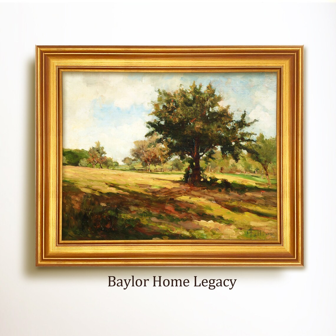 Vintage Countryside Landscape Oil Painting Art Print