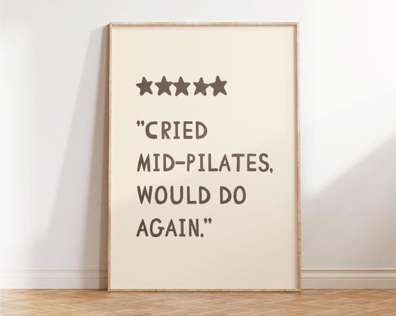 Plans For The Day Pilates Poster Funny Wall Art Studio Decor Gift Lover Hot Girly Print Fitness