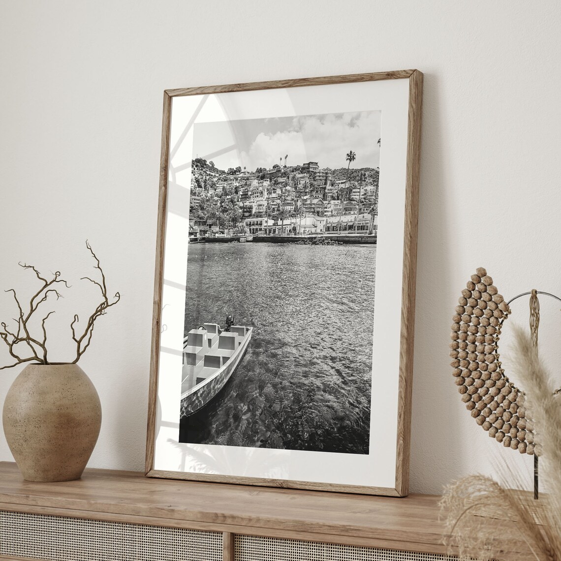 Santa Catalina Island Print Black And White Boats Wall Art Catalina Island Poster California Photography C19 175 - Image 2