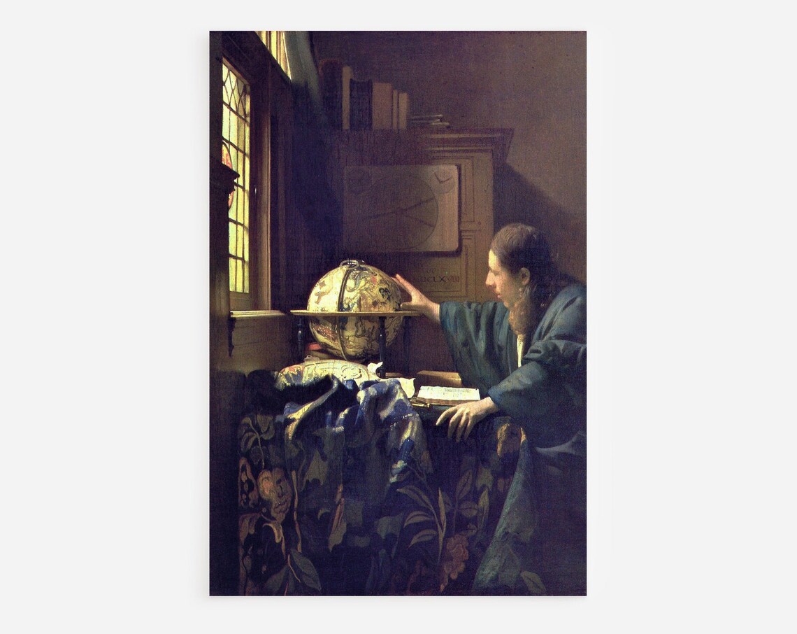 Johannes Vermeer The Astronomer, Classic Art Print