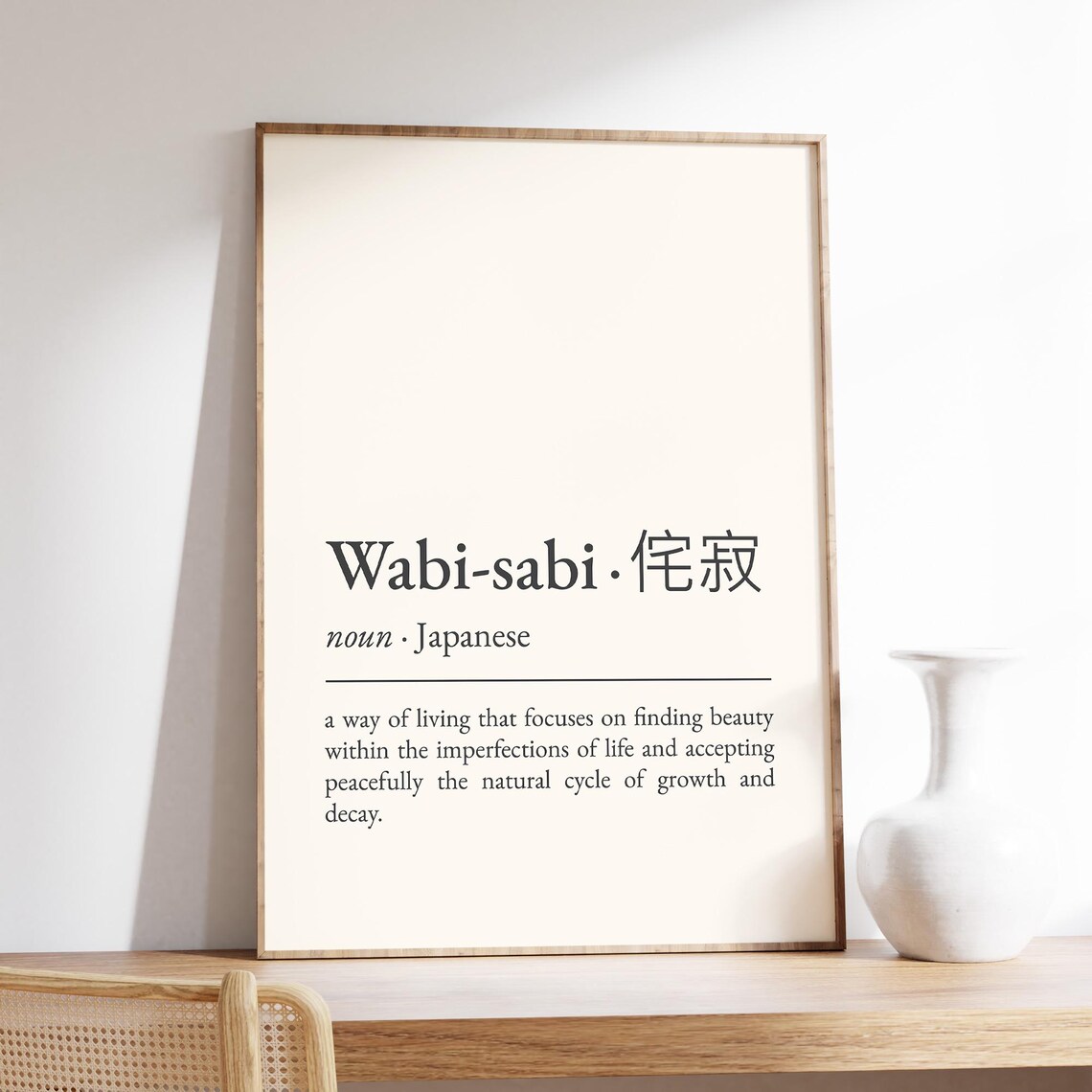 Wabi Sabi Japanese Definition Beauty In Imperfection Minimal Poster - Image 3