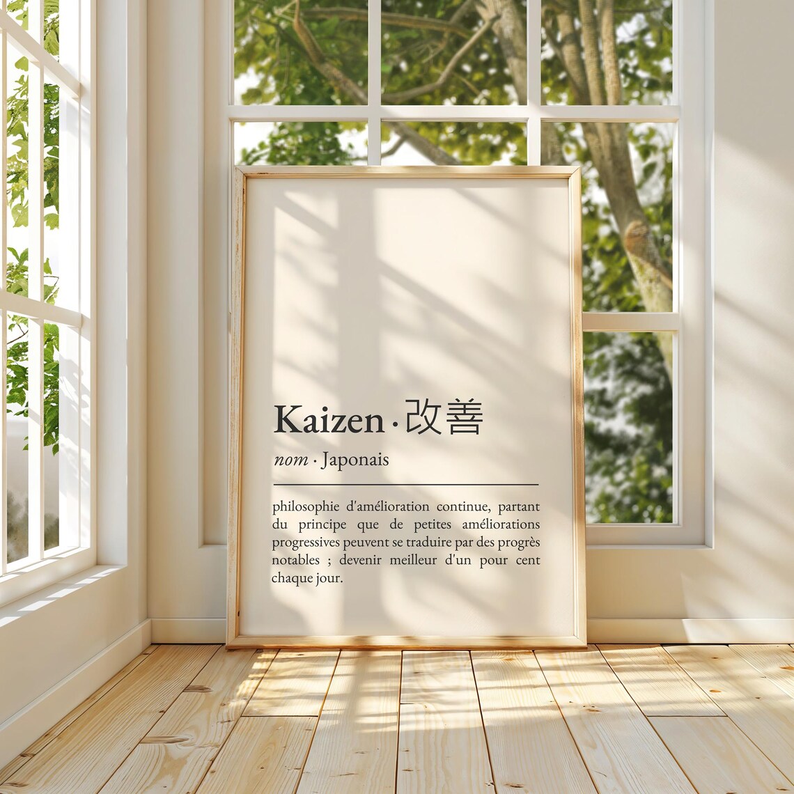 Kaizen Japanese Definition French Philosophy Continuous Growth Poster - Image 5