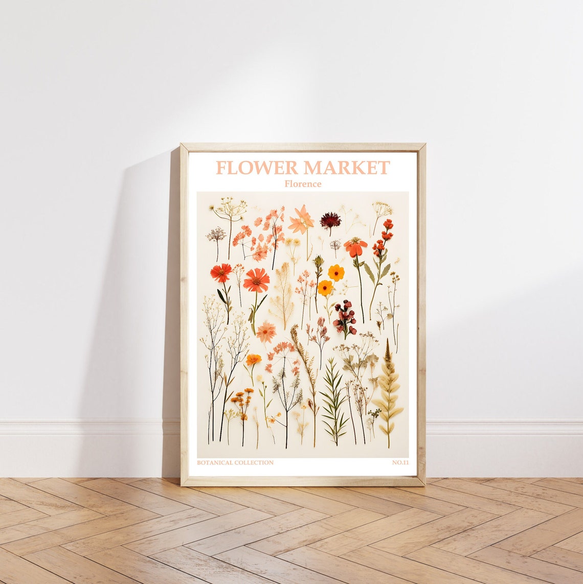 Florence Flower Market Art Flower Market Boho Print Pressed Wild Flowers Wall Art Flower Market Poster Living Room Print Bedroom Decor - Image 5