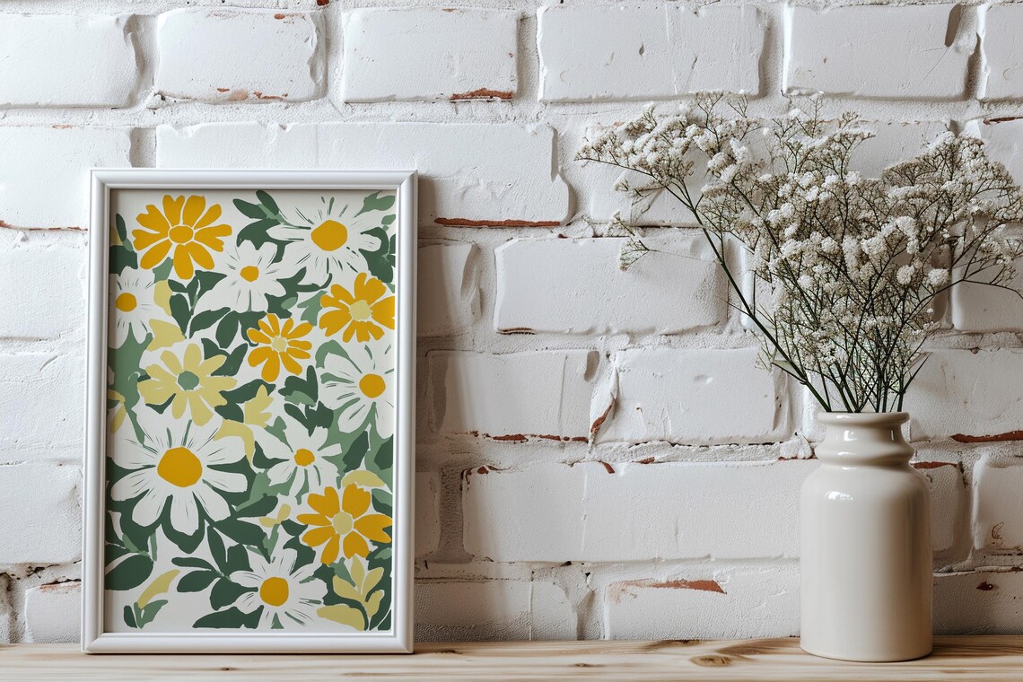 Daisies Floral Illustration, Boho Art Print - Image 5