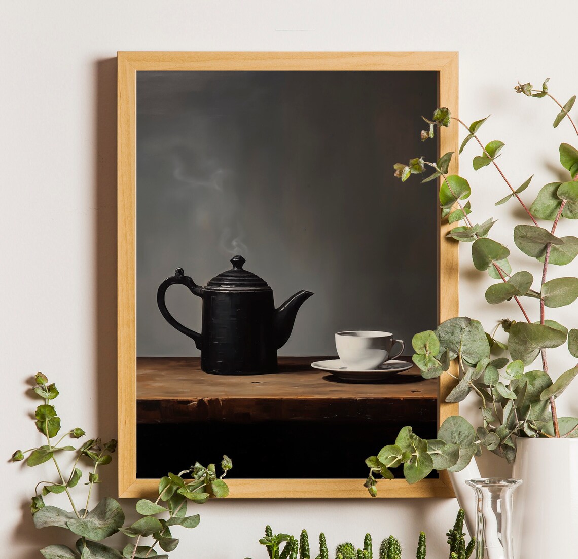 Coffee Pot Painting Vintage Kitchen Art Print