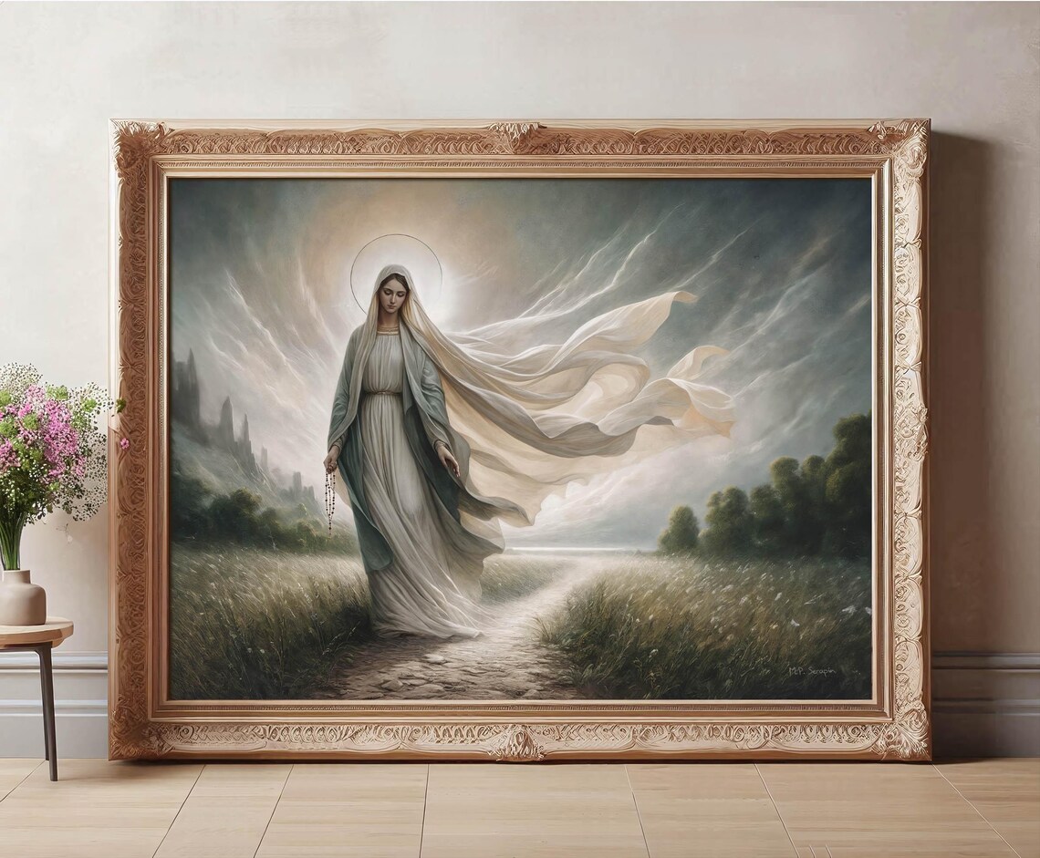 Via Maria, Marian Landscape Spiritual Art Print - Image 4