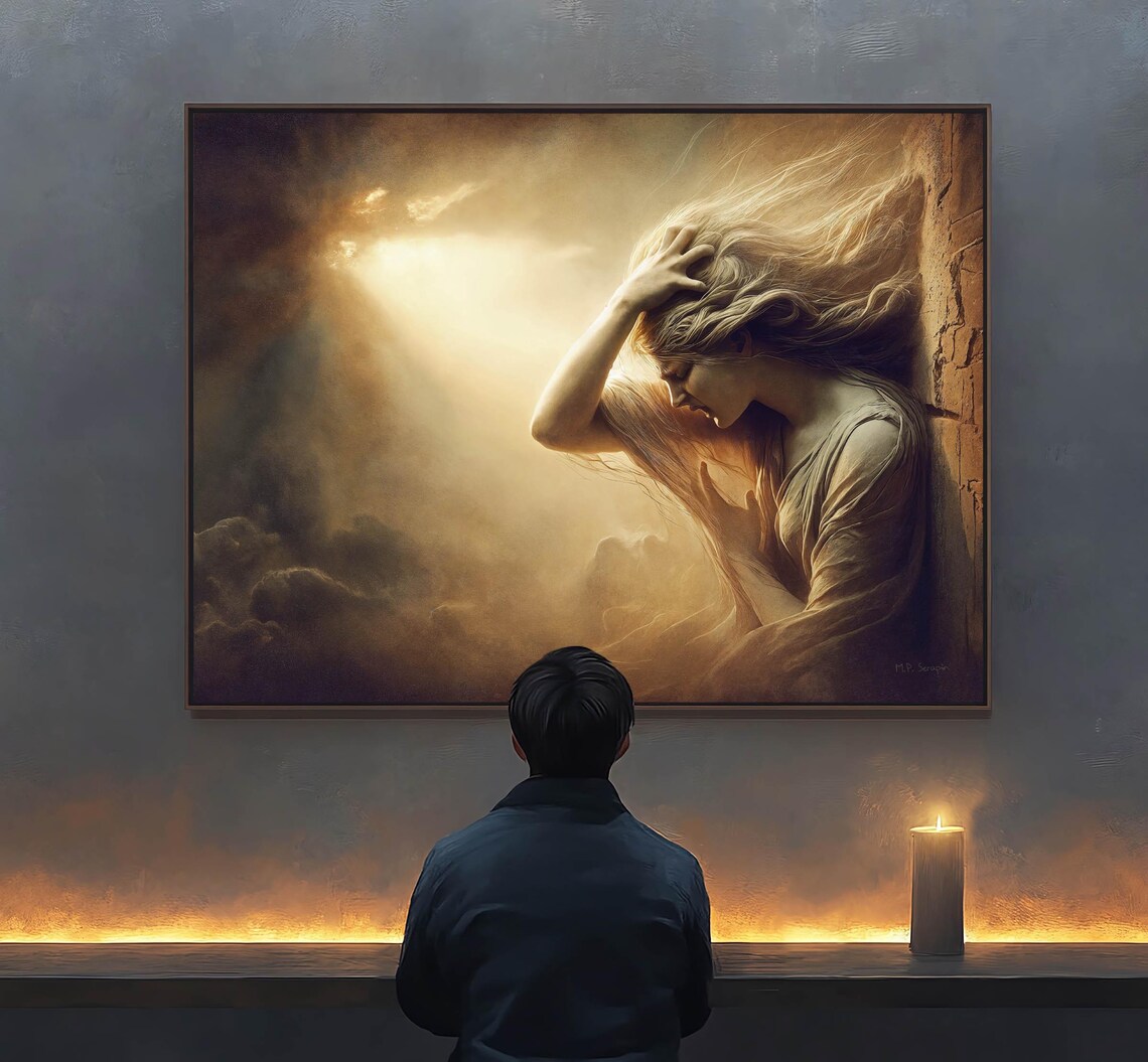 Conversion Of Mary Magdalene Weeping Woman In Golden Wind Repentance Poster - Image 5