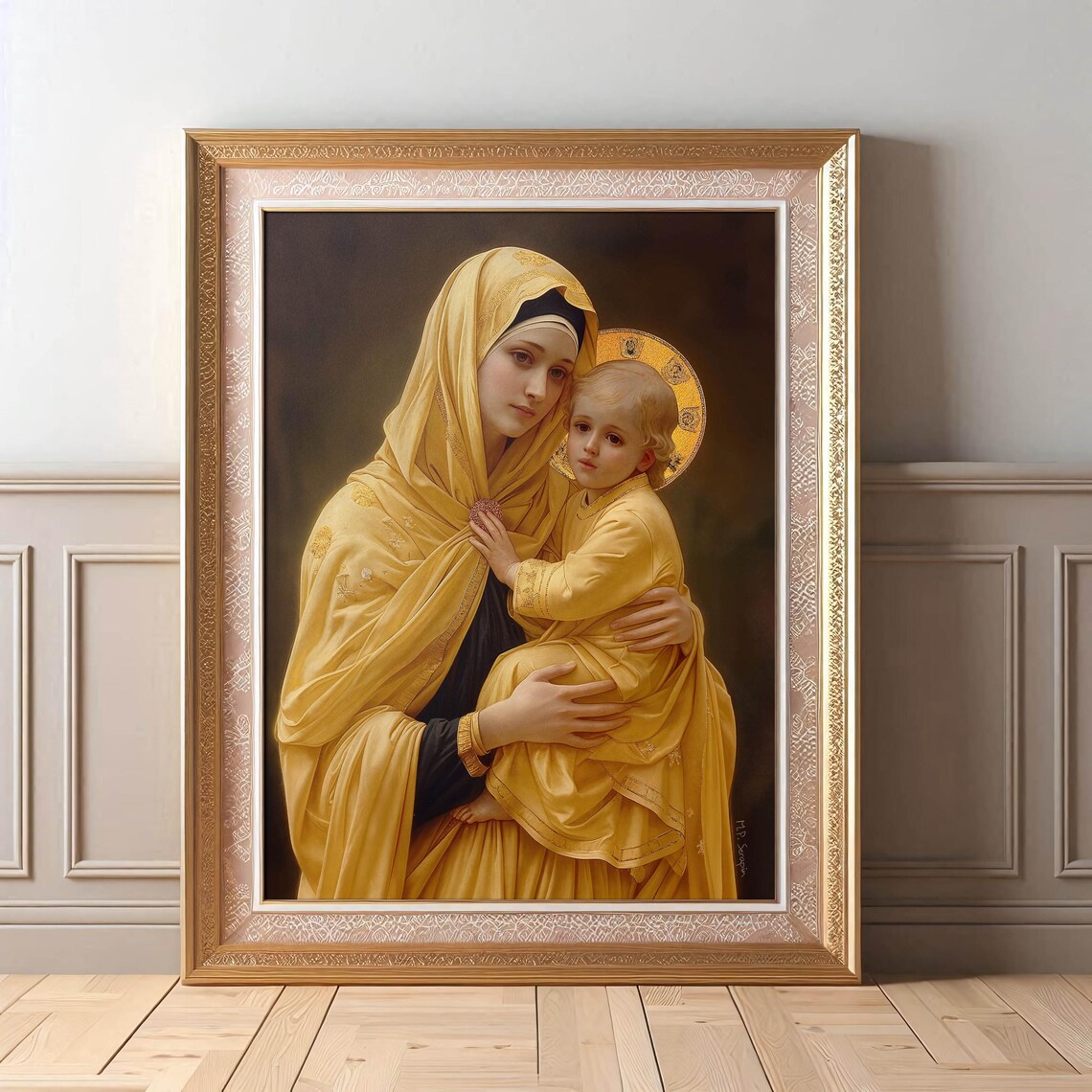 Madonna And Child Marian Catholic Art Print - Image 3