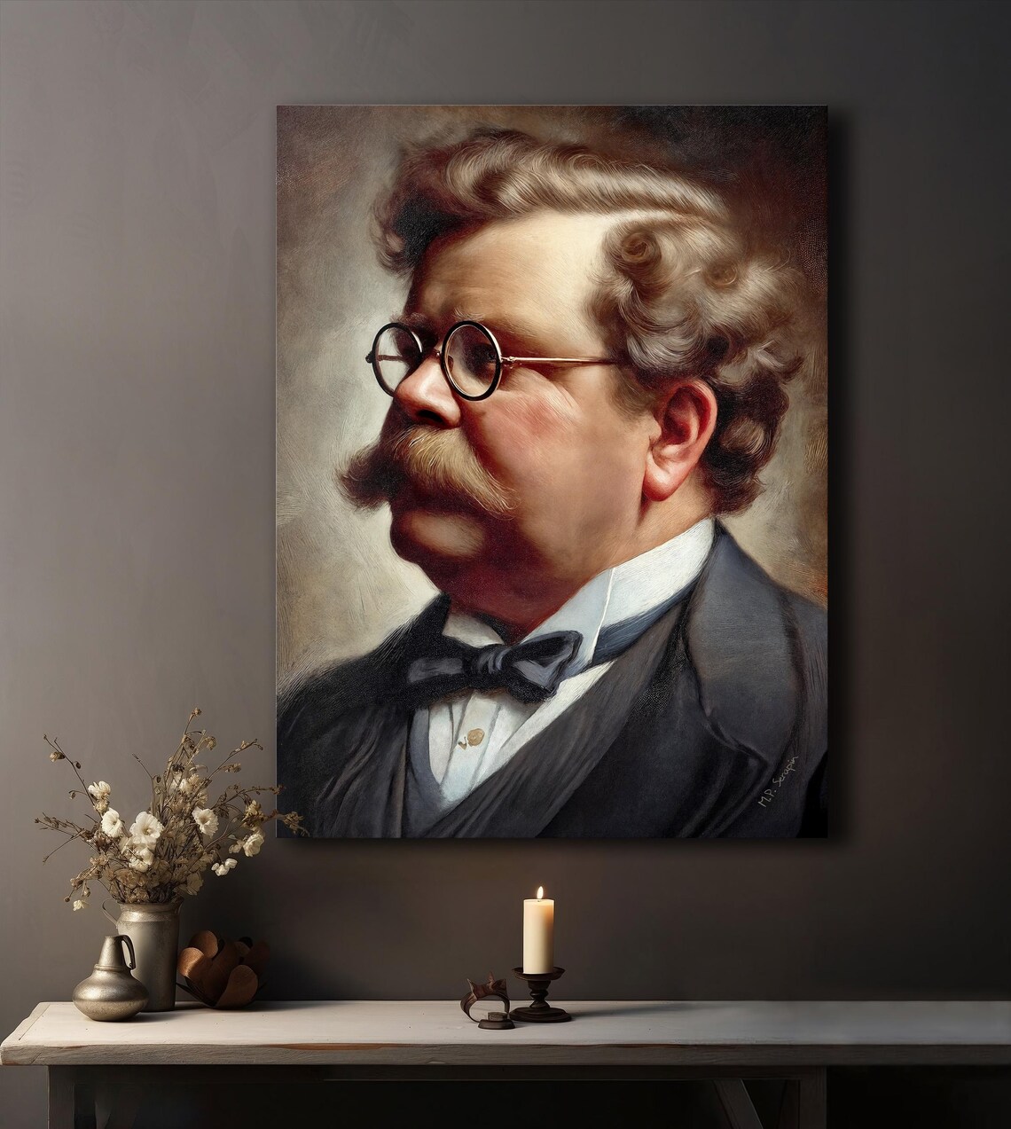 G. K. Chesterton Portrait, Catholic Art Print - Image 2