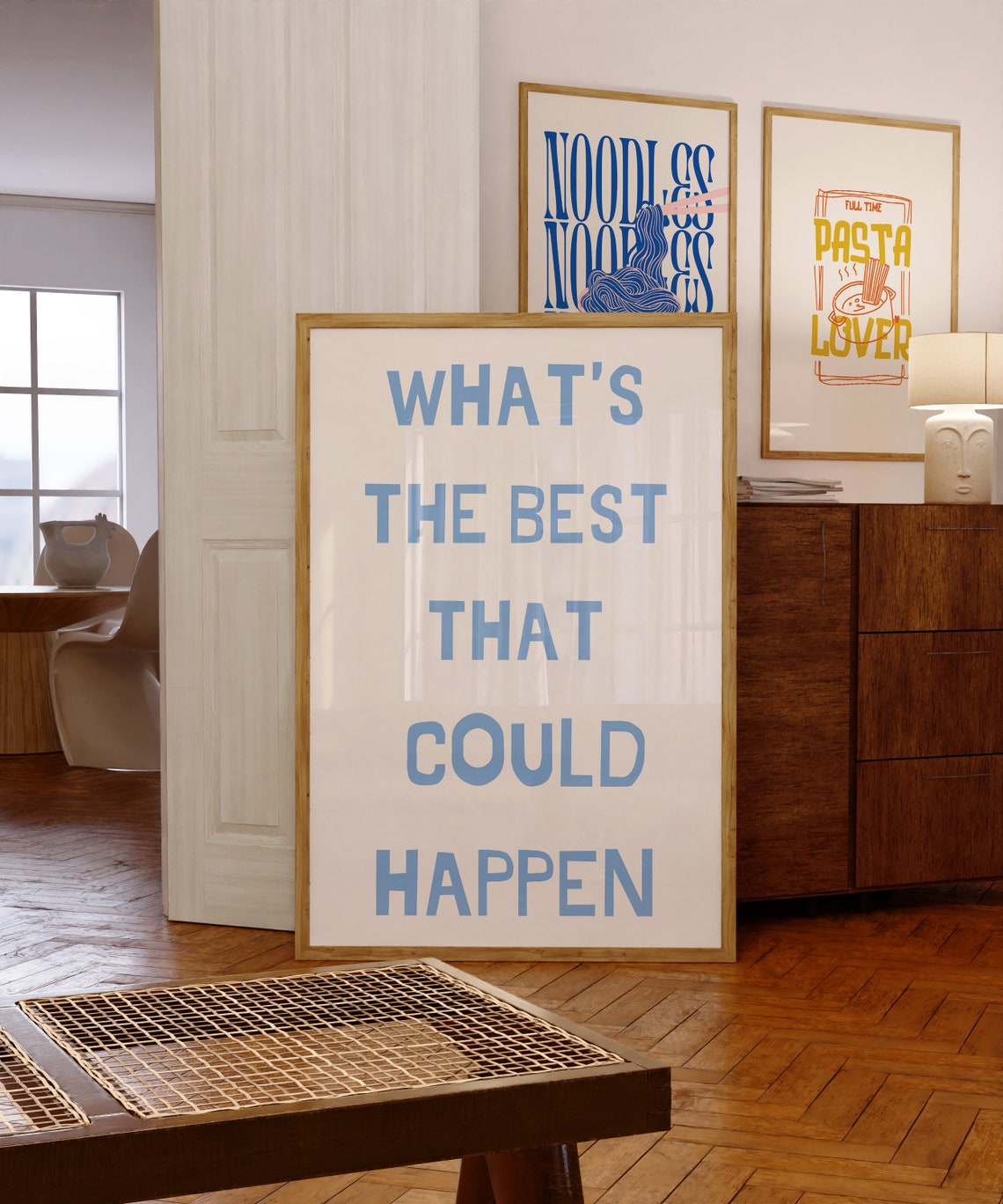 Whats the Best That Could Happen Blue Quote Motivational Poster