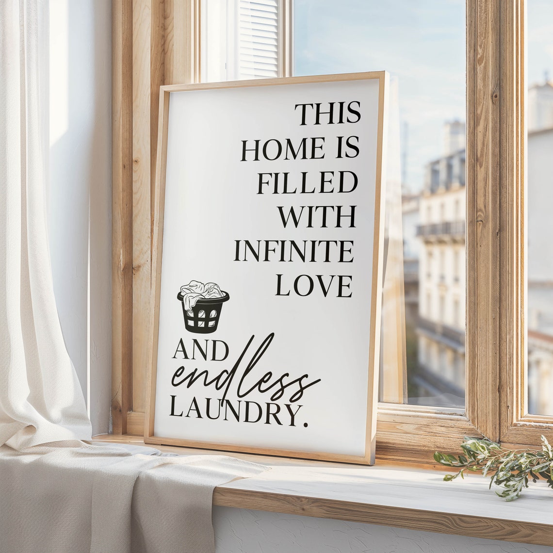 Infinite Love Endless Laundry Funny Laundry Room Quote Poster - Image 4