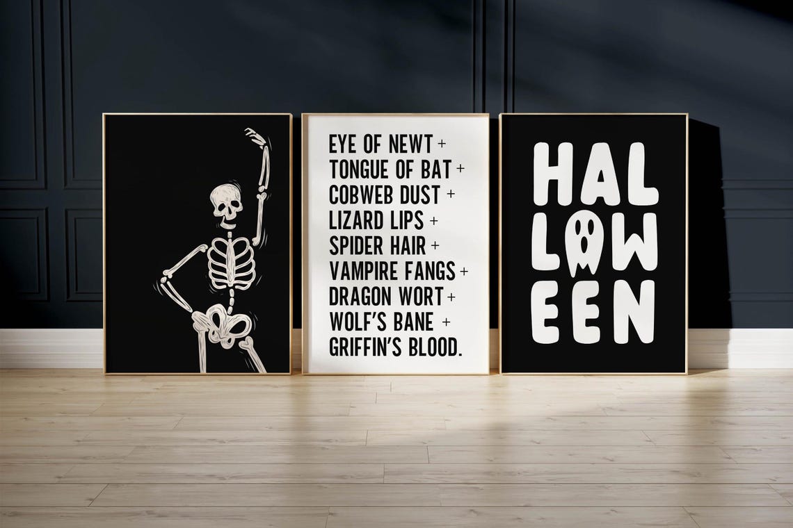 Witch Potion Ingredients Eye of Newt Spell List Halloween Art Poster - Image 4