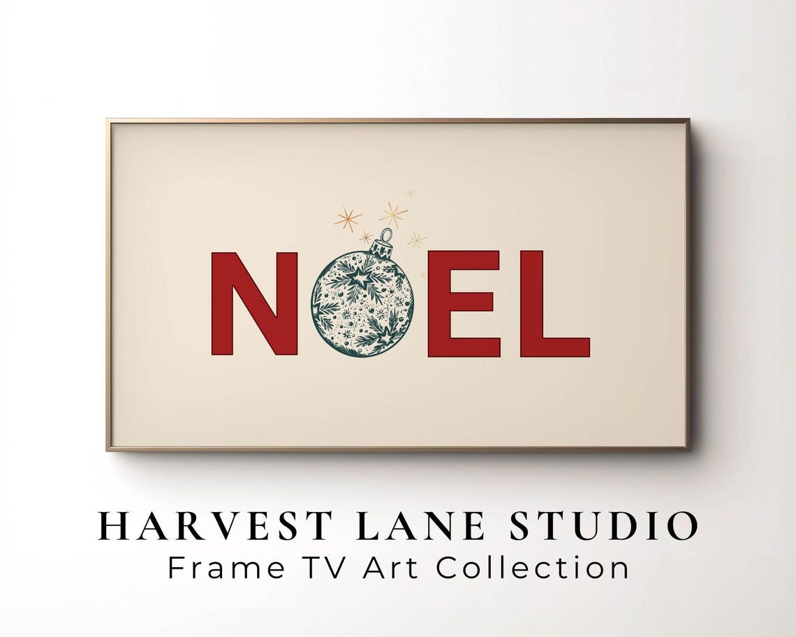 Noel Sign Ornament Letter O Holiday Typography Christmas Poster - Image 6