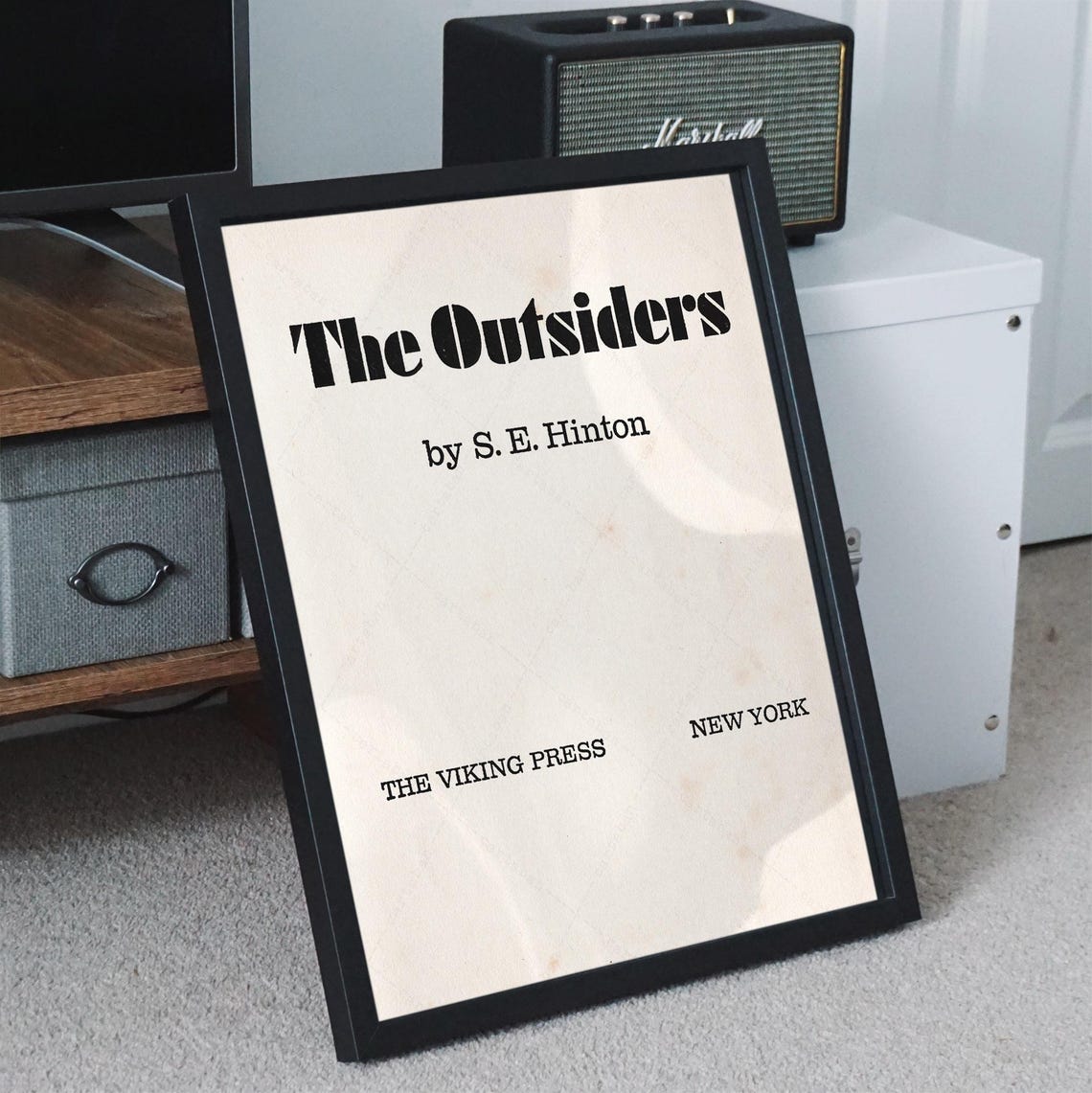The Outsiders S E Hinton Title Page 1967 First Edition Book Poster - Image 4