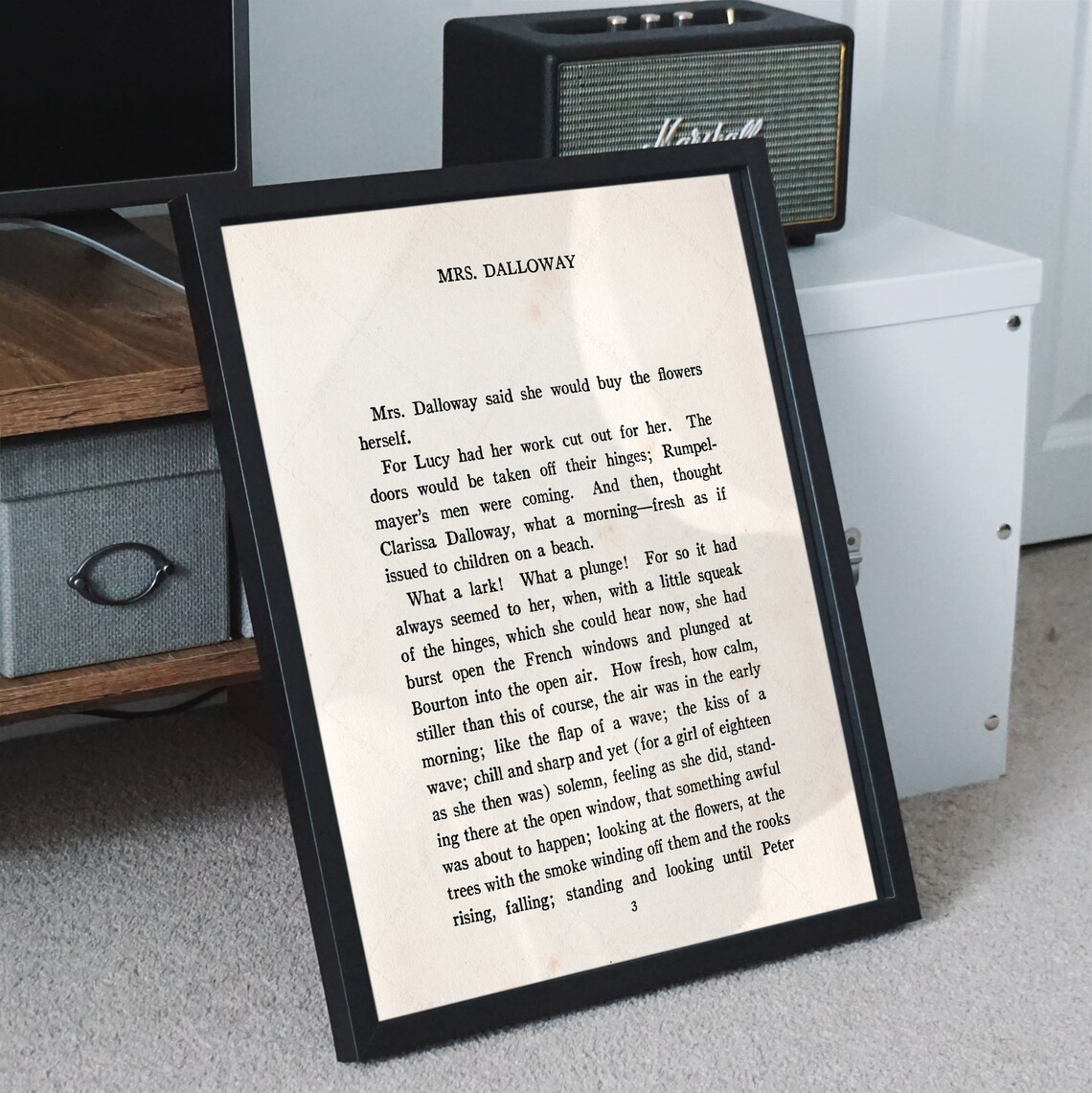 Mrs Dalloway Virginia Woolf First Page Classic Novel Literary Art Print - Image 2