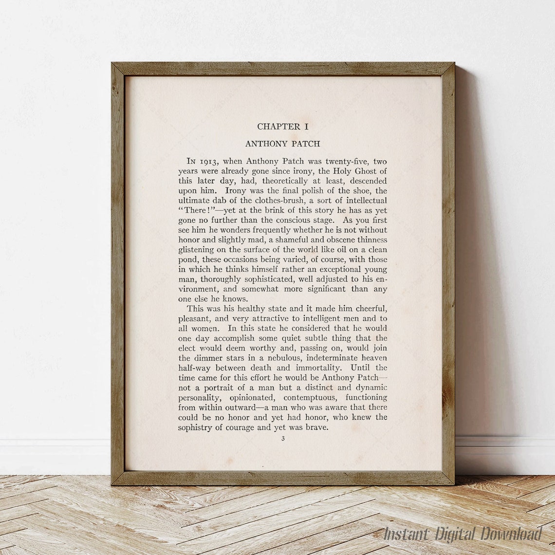 F Scott Fitzgerald The Beautiful And Damned First Page Art Print