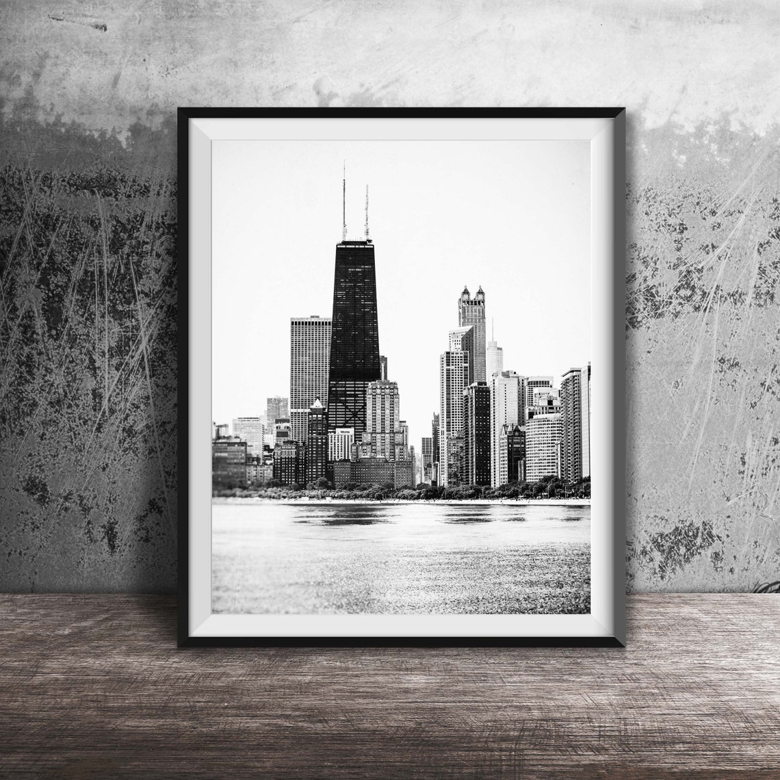 Chicago Skyline John Hancock Center Lakefront Photography Poster - Image 2