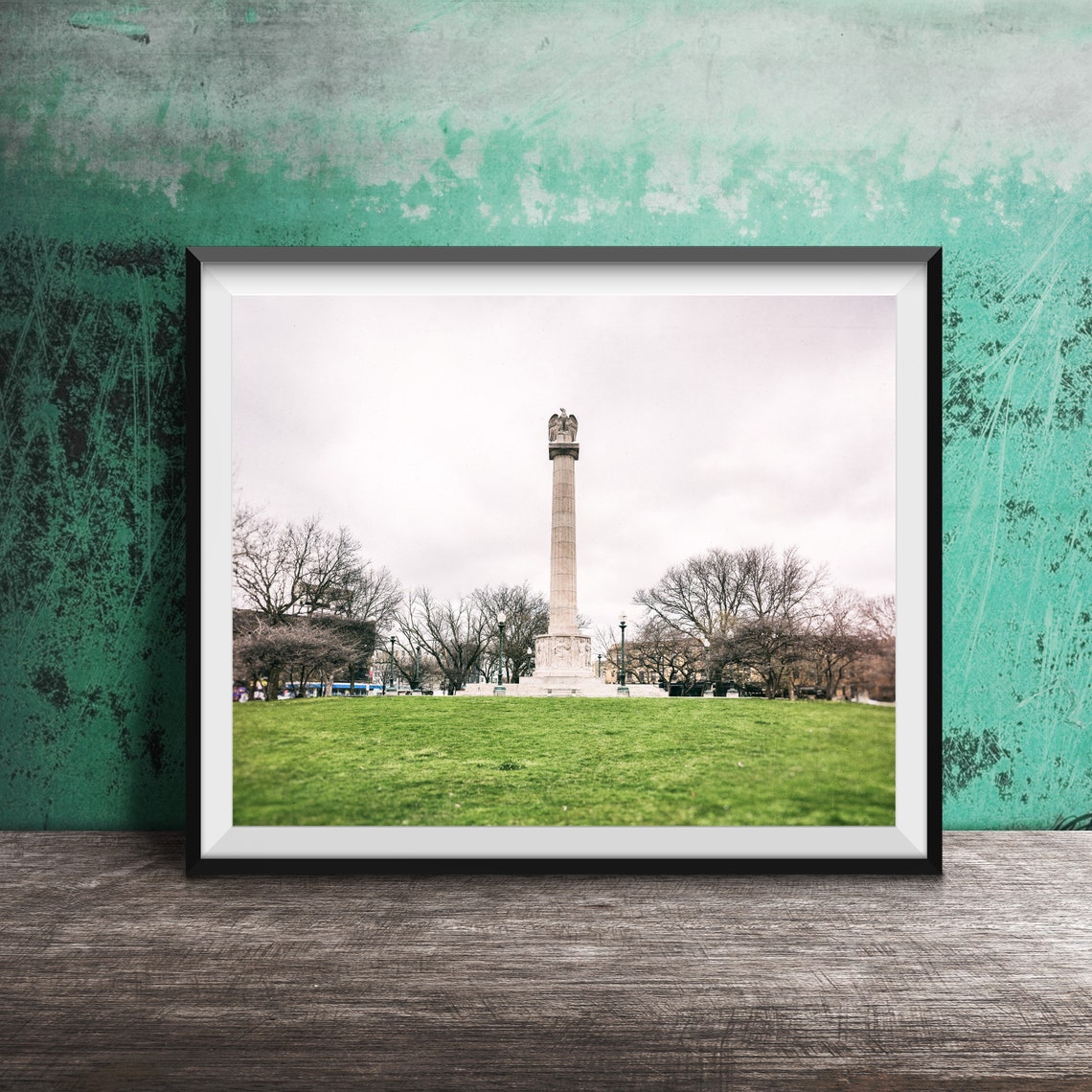 Logan Square Monument Eagle Column Chicago Park Photo Poster