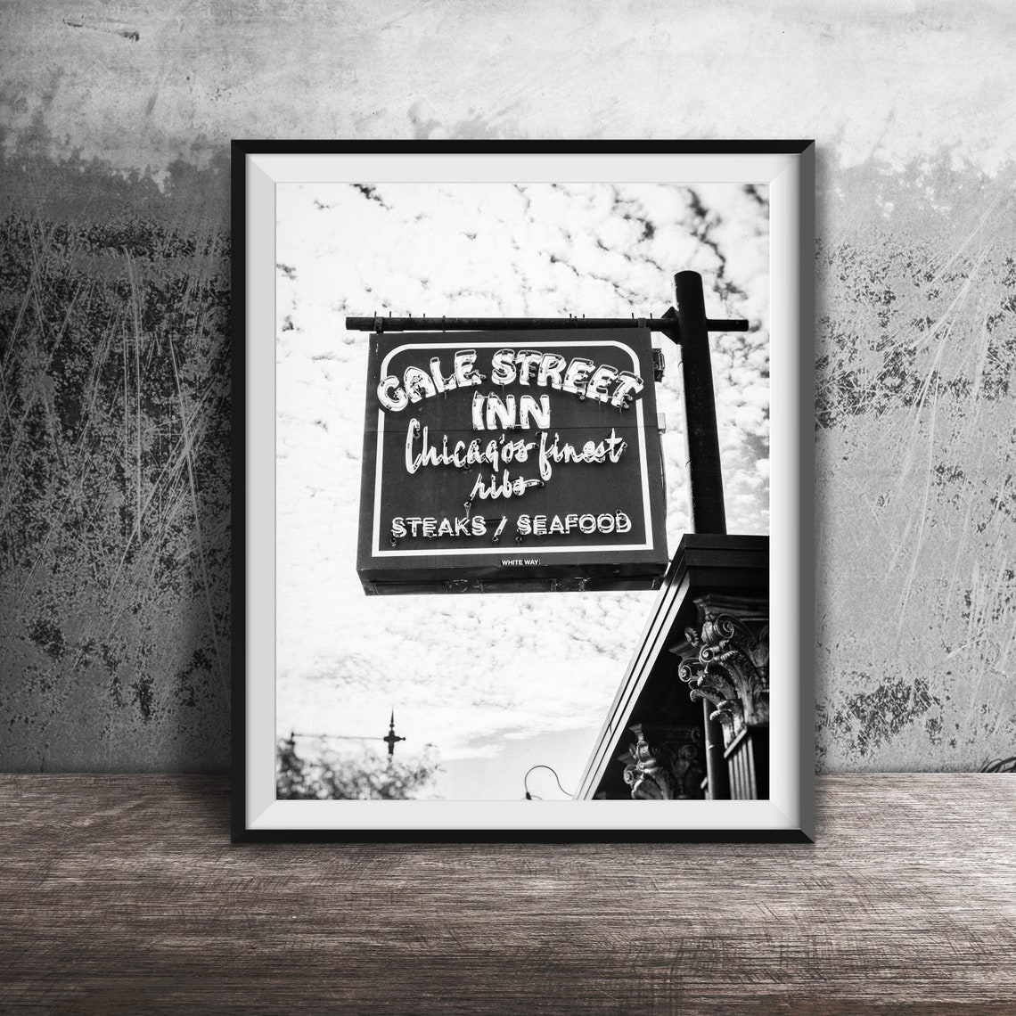 Gale Street Inn Chicago Vintage Ribs Steakhouse Neon Sign Poster - Image 2