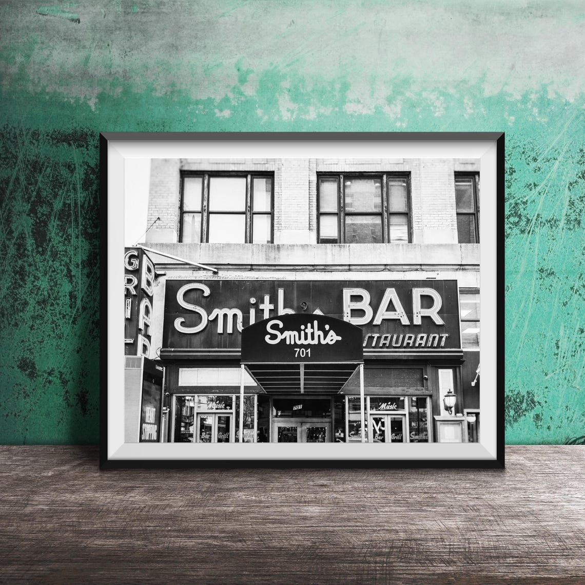 Smiths Bar 701 Red Neon Restaurant Times Square New York Poster - Image 2