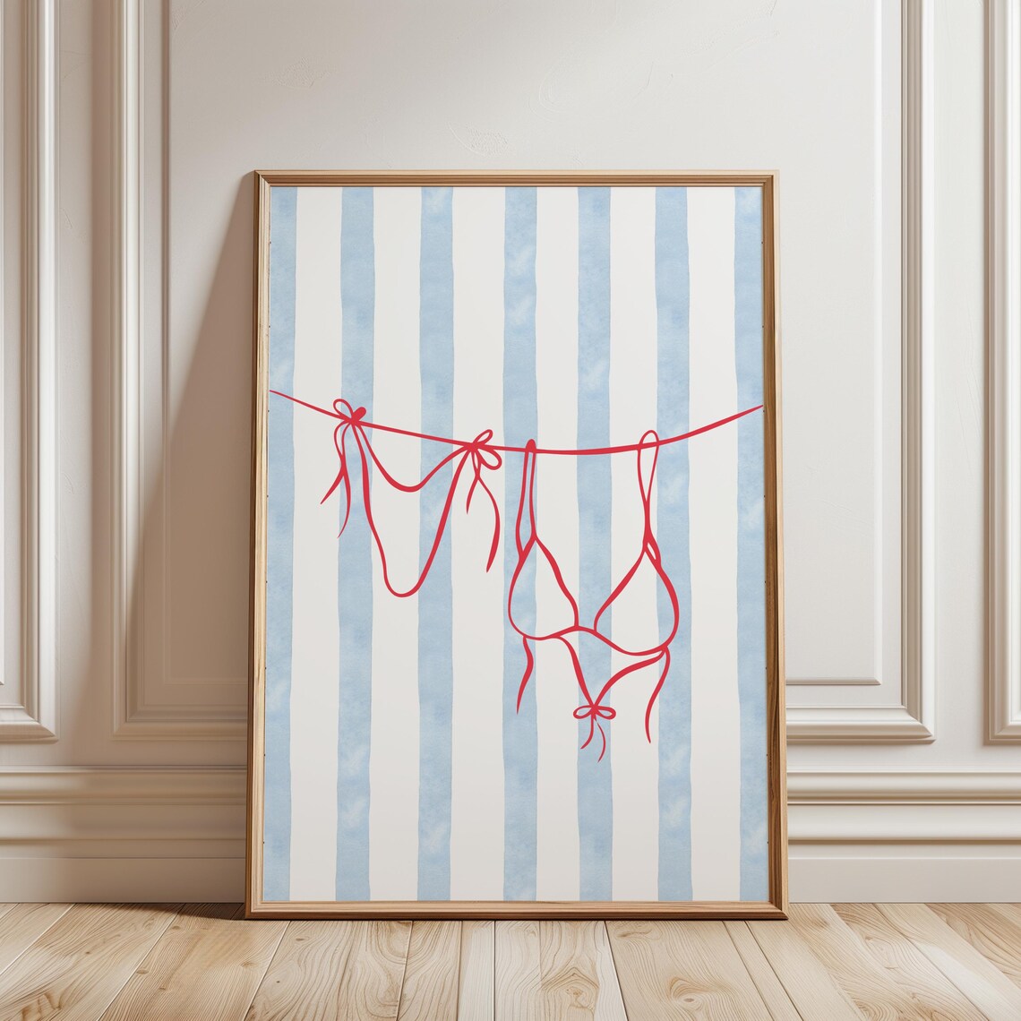 Bikini Red Hanger Drying Rack, Summer Sea - Image 2