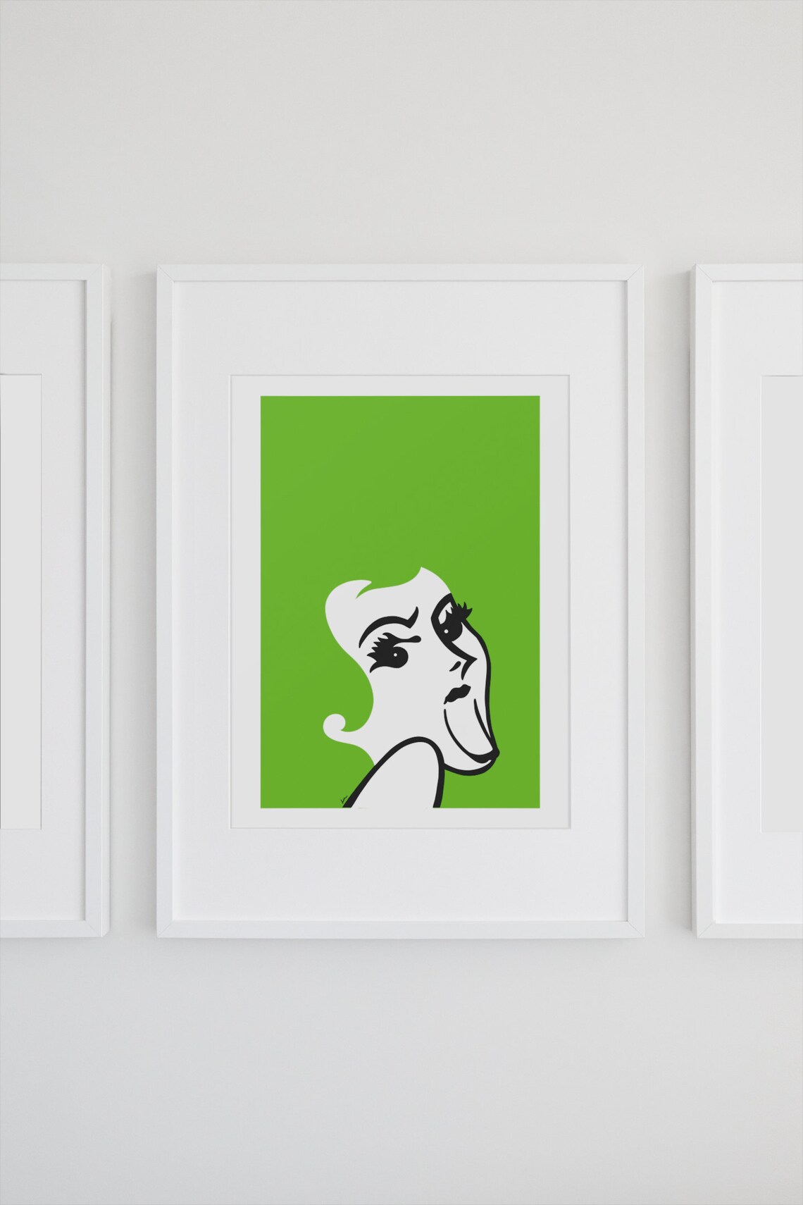 Redheads Green Print, Aussie Pop Art