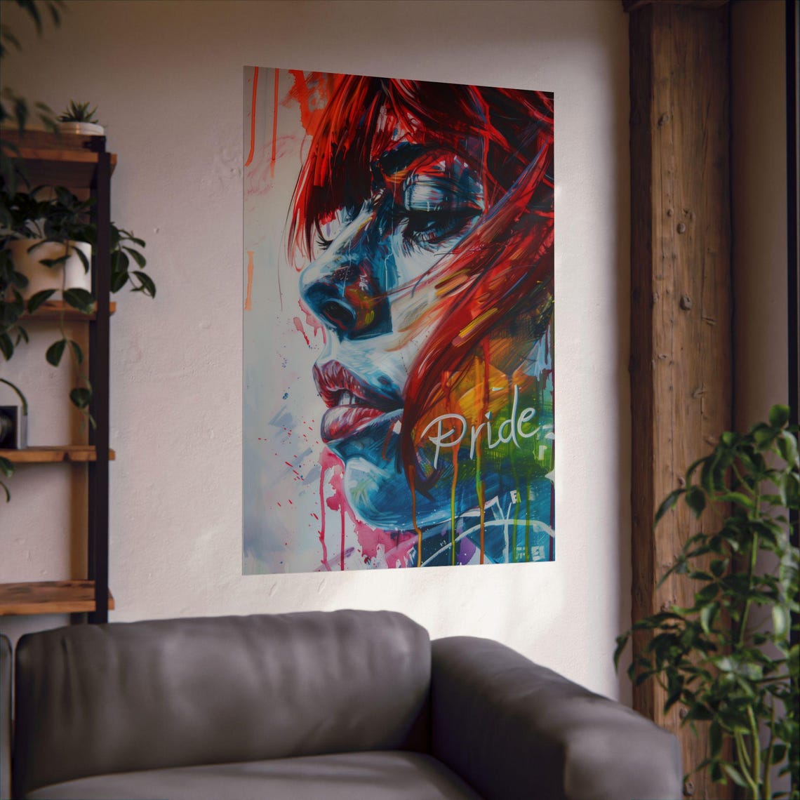 Pride Graffiti Woman Face Bold Street Art Portrait Statement Poster - Image 2