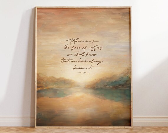 C.S. Lewis Quote Art Print, Inspirational Message