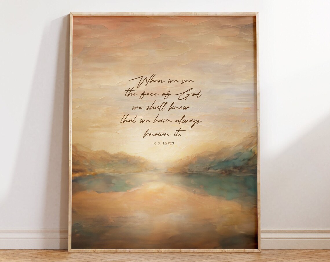 C.S. Lewis Quote Art Print, Inspirational Message