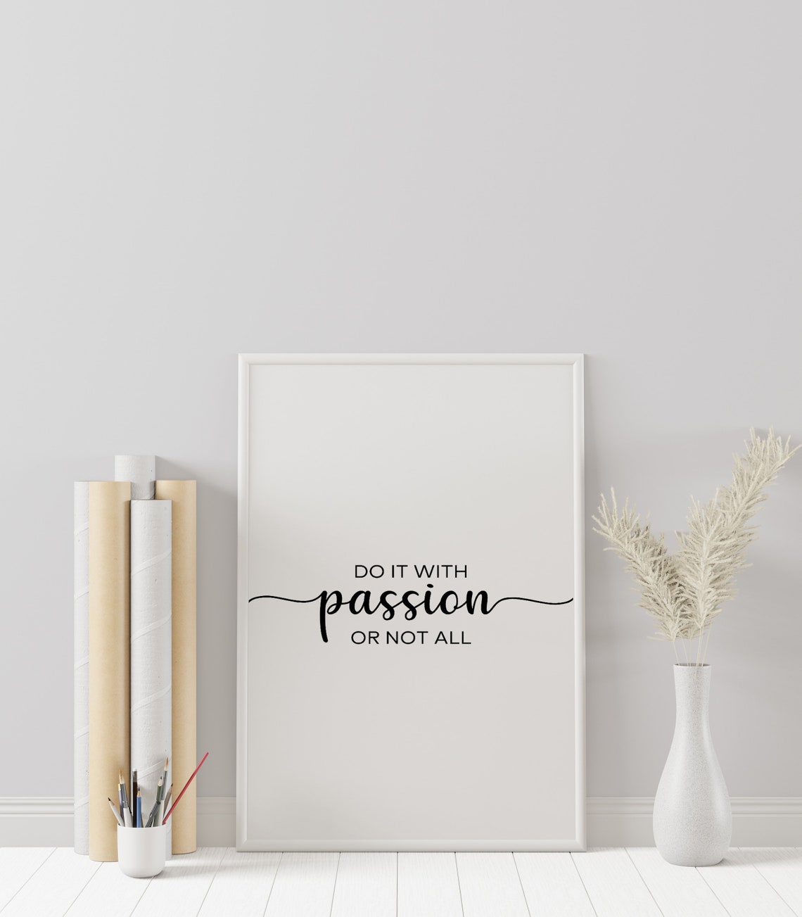 Printable Wall Art Prints Do It With Passion Or Not At All Home Decor Inspirational Quotes Motivational Poster Office - Image 3
