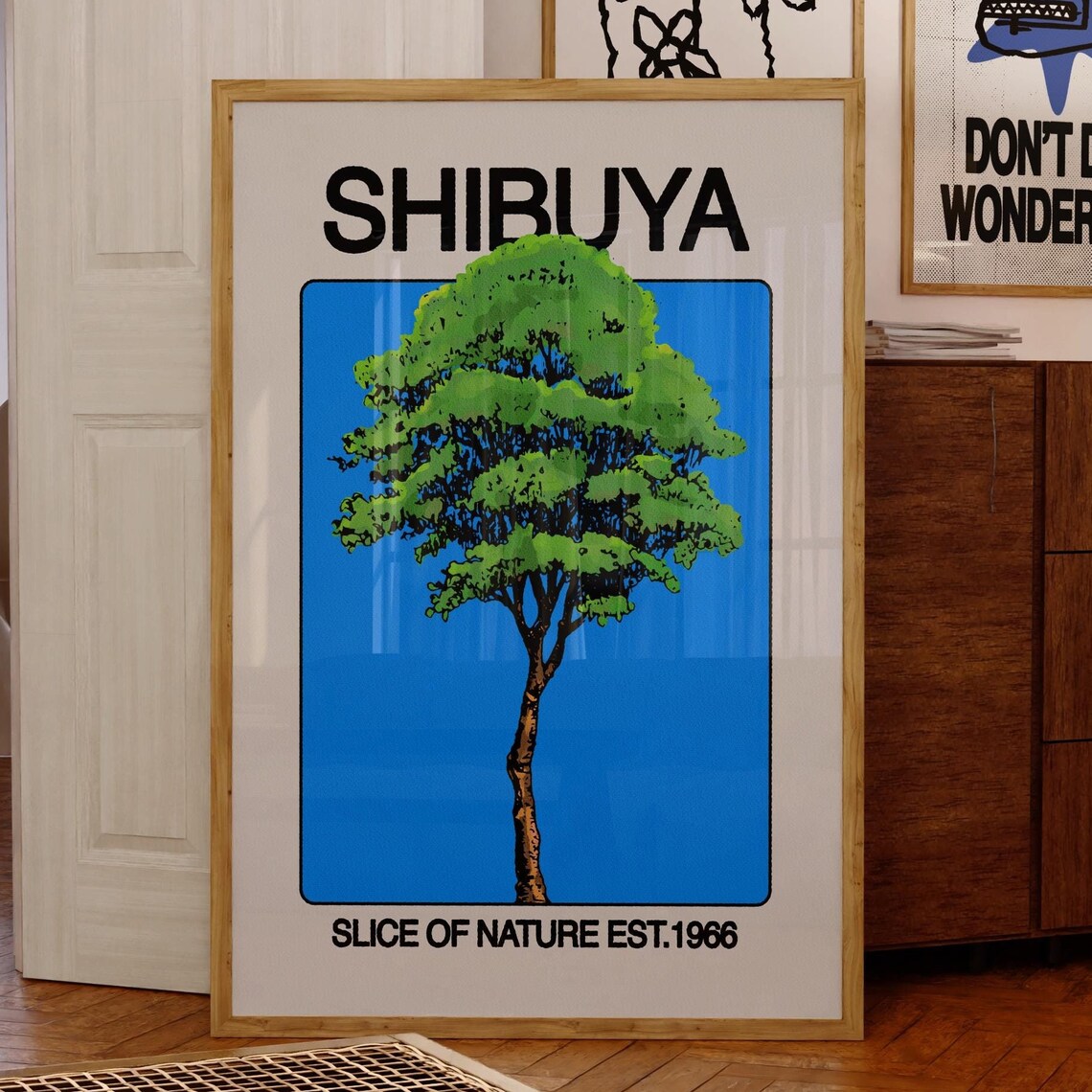 Shibuya Print For Bedroom Wall Art Poster Cool Posters Gift Women Men