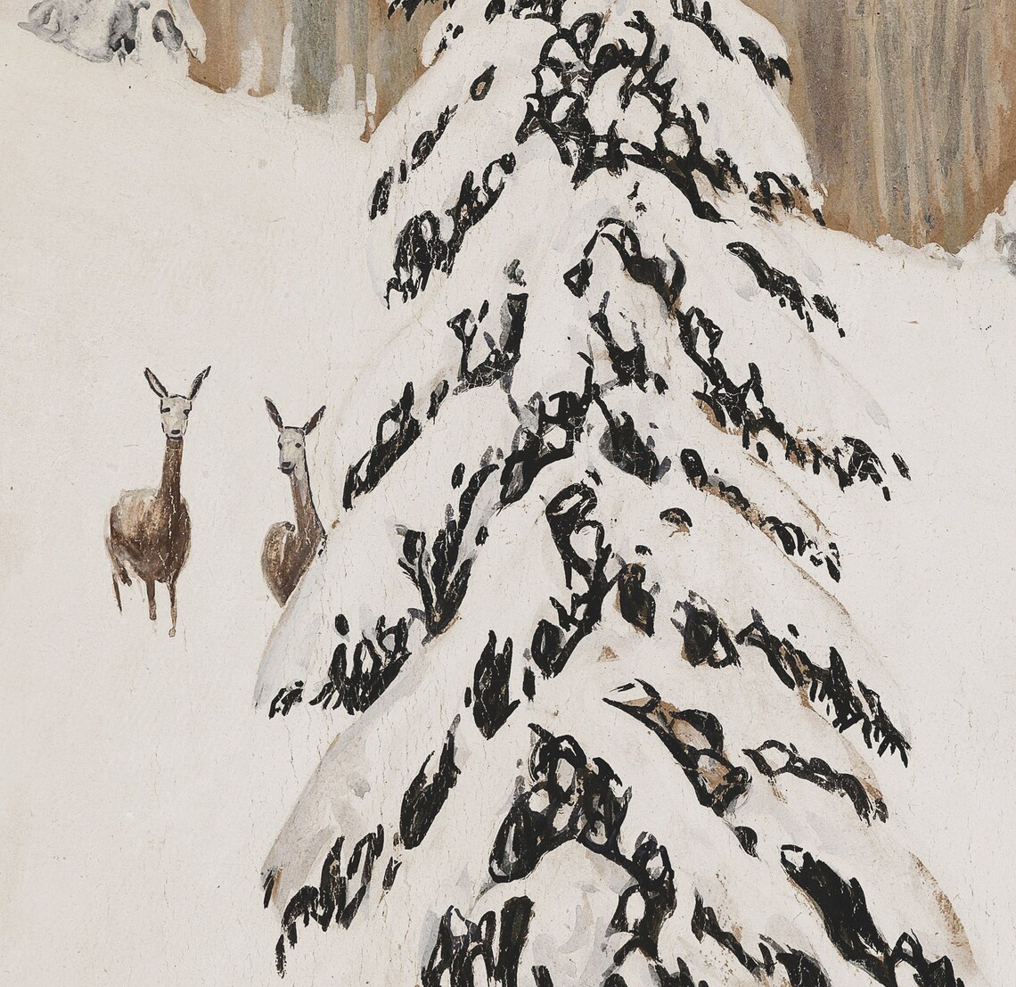 Christmas Vintage Reindeer Sketch Poster, Winter Decor - Image 4