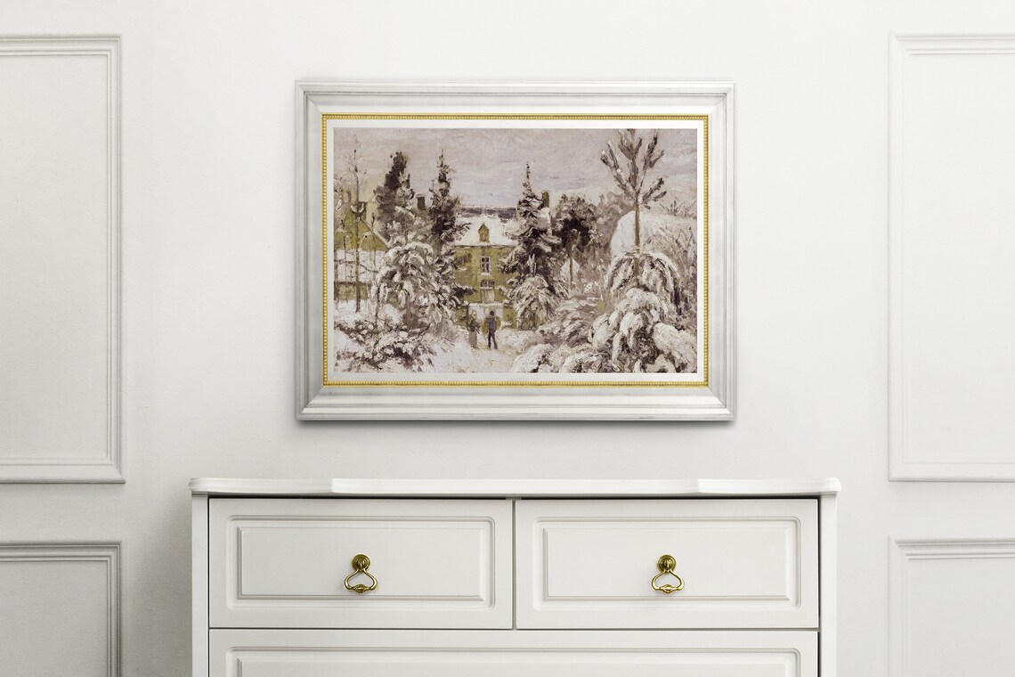 Vintage Christmas Holiday Winter Art Print - Image 2
