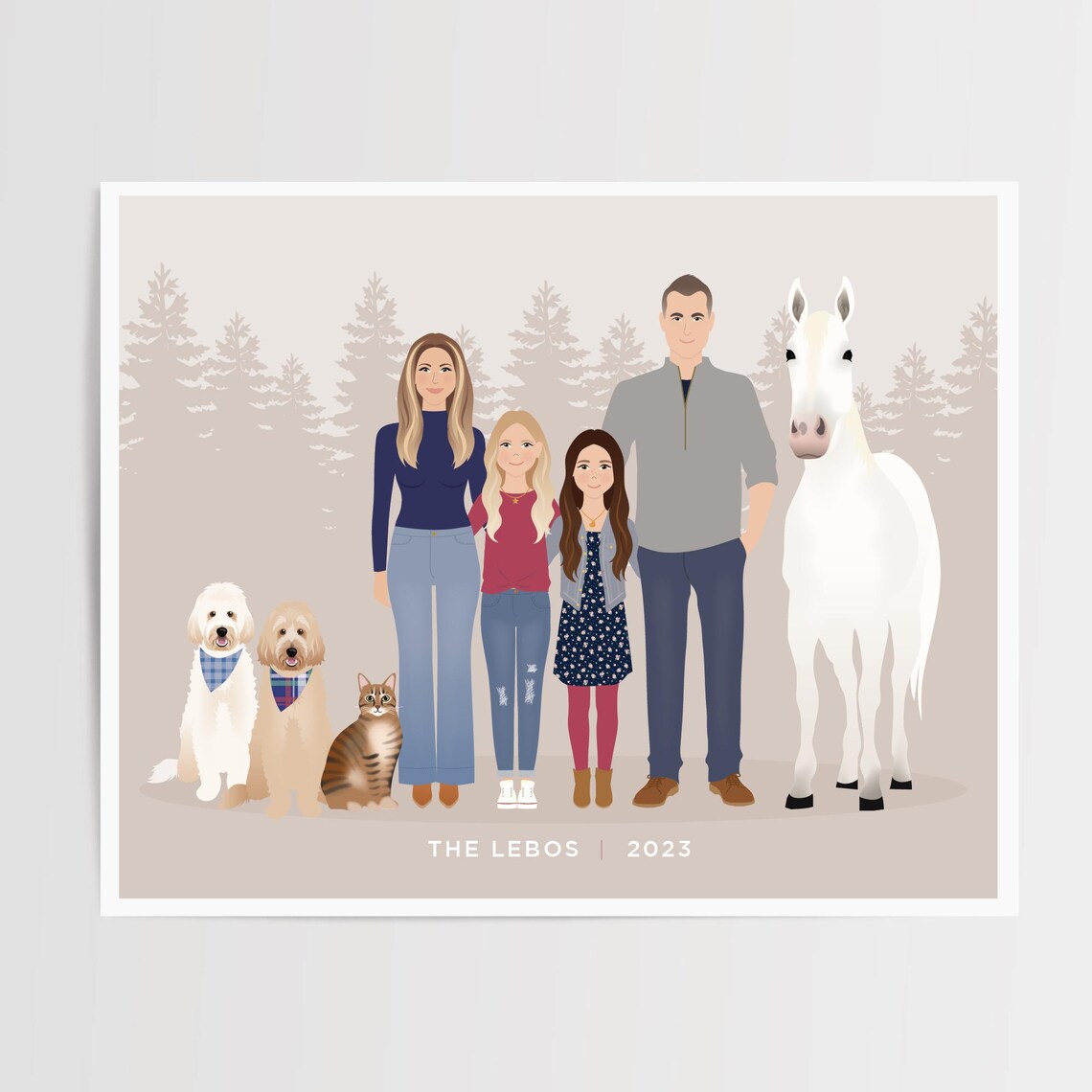 Custom Family Portrait, Additional Person