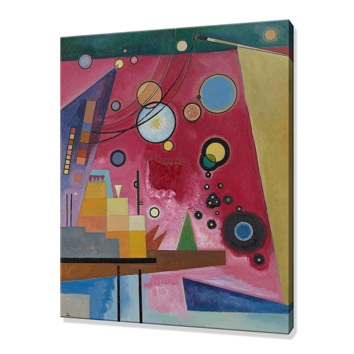 Wassily Kandinsky Heavy Red 1924 Abstract Geometric Art Print